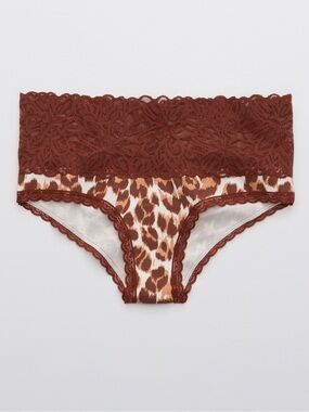 NWT Aerie Cotton Firework Lace Printed Cheeky Underwear